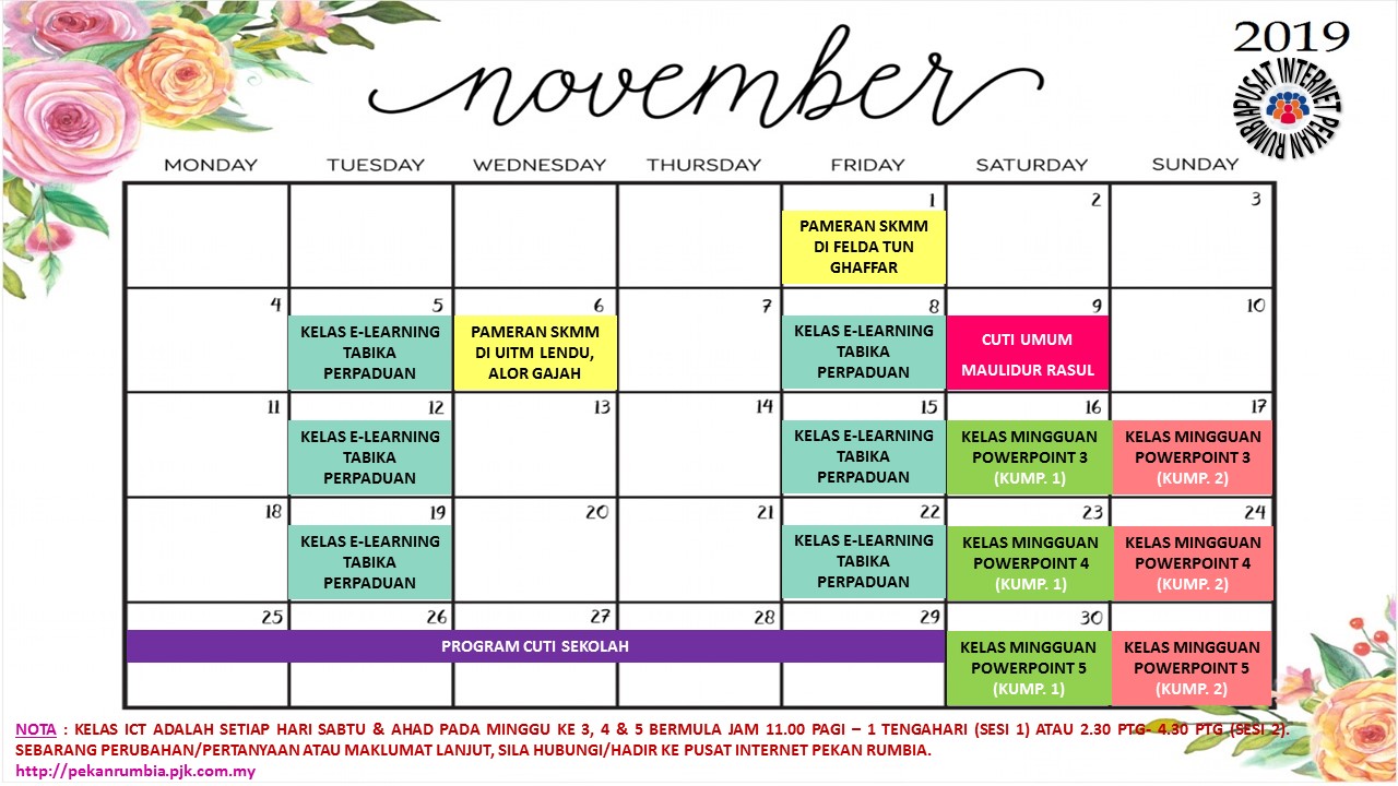 Jadual Nov2019