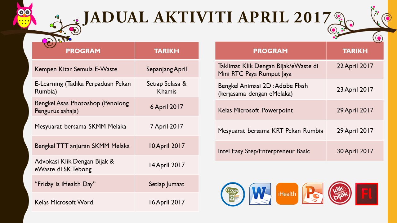 JadualAktiviti April